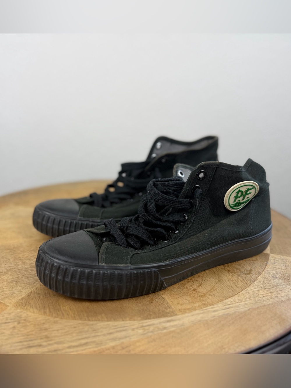 •PF FLYERS• 1993 Center High-Top Black Canvas Sneakers 10M 11.5W